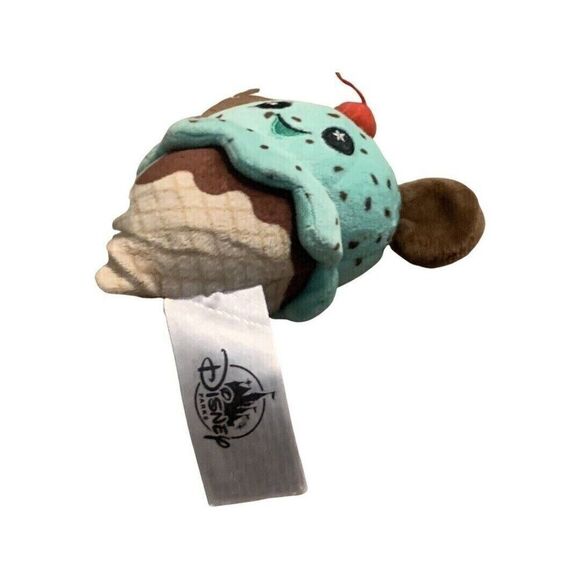 Disney Mickey Mouse Blue Ice Cream Cone Stuffed Animal 5" Wishables Food Series - Picture 4 of 11